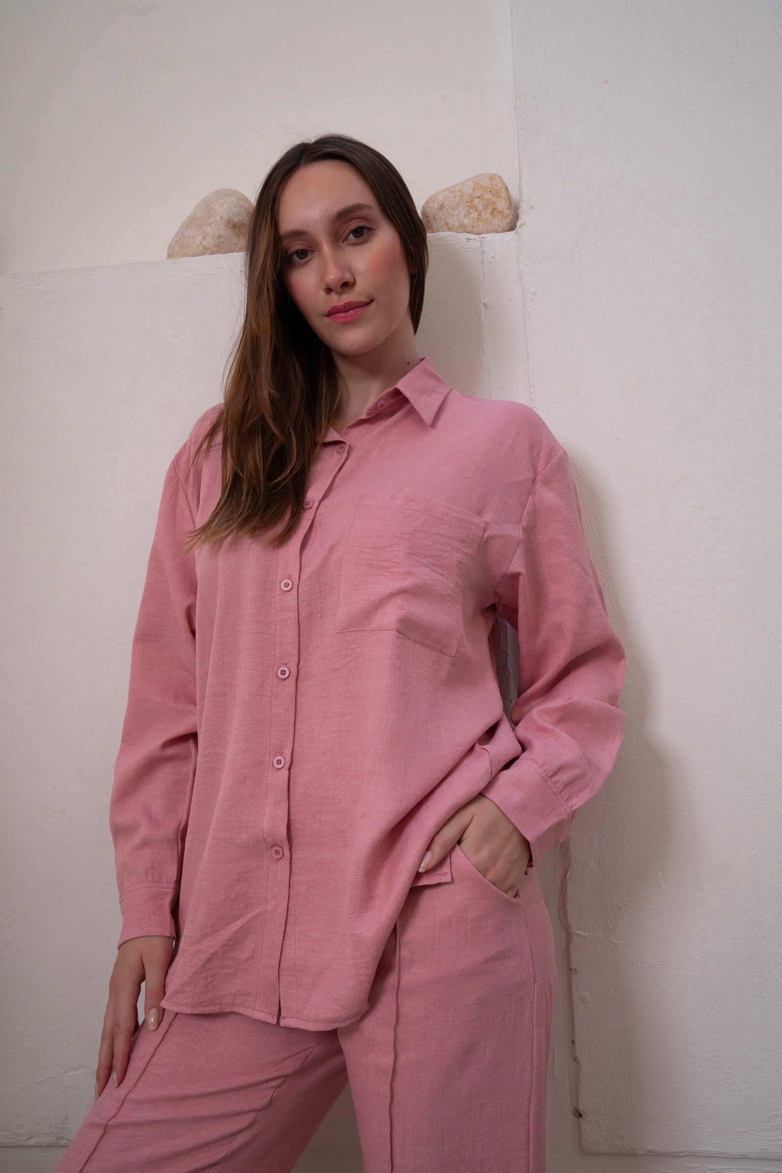 Gumus Linen Pinky Suit