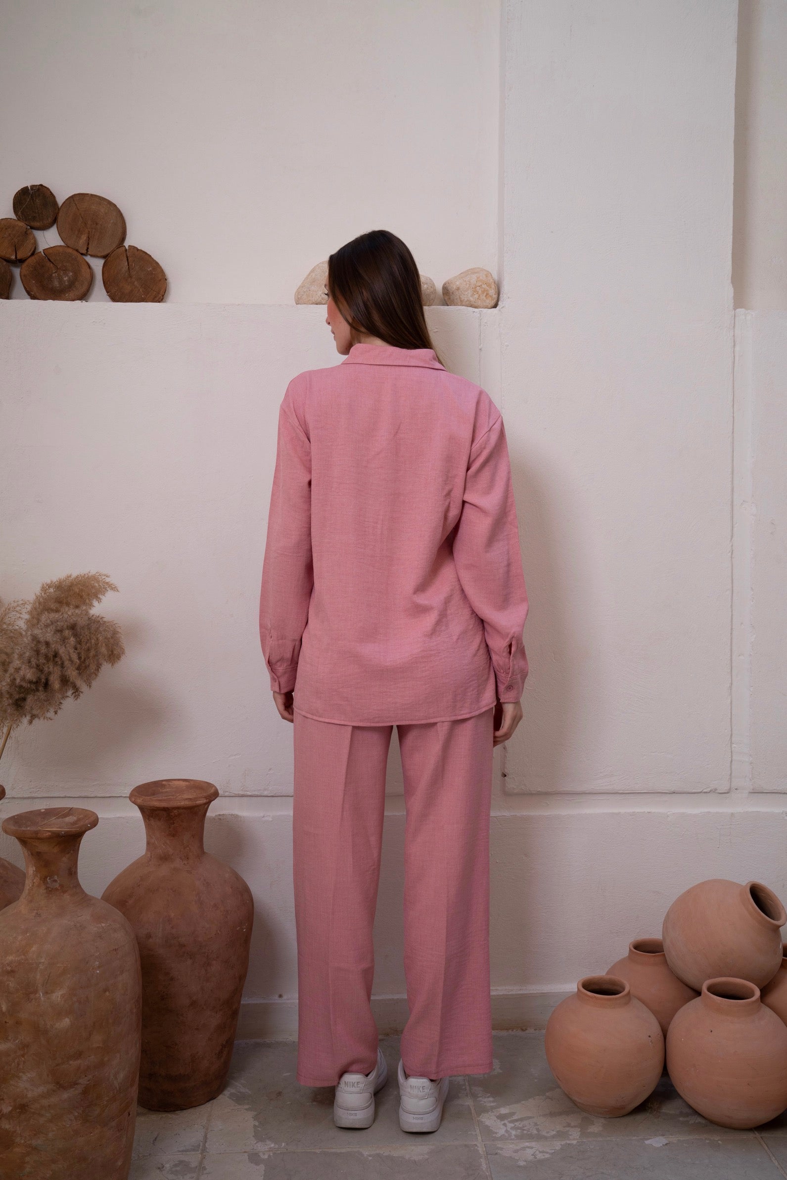 Gumus Linen Pinky Suit