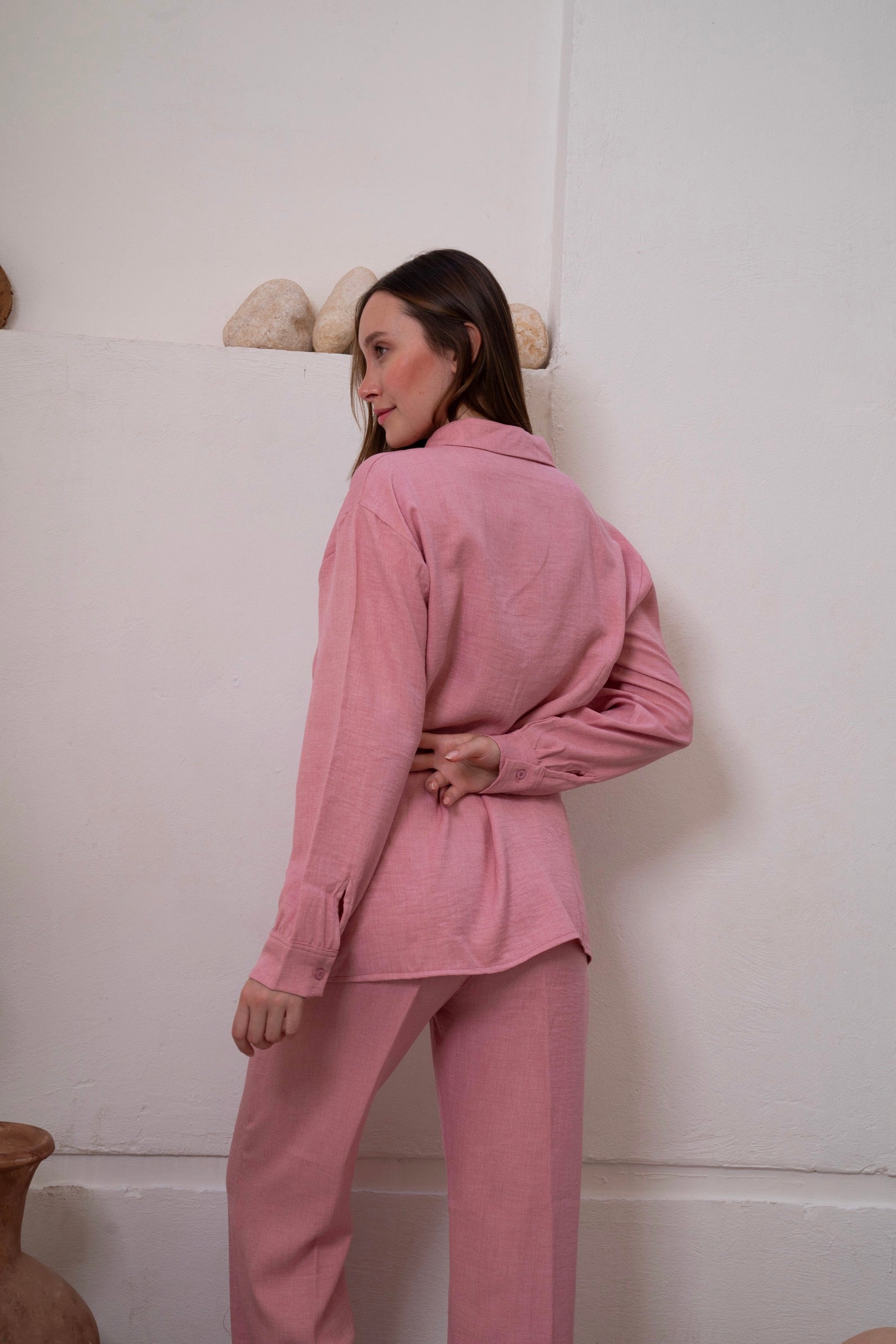 Gumus Linen Pinky Suit