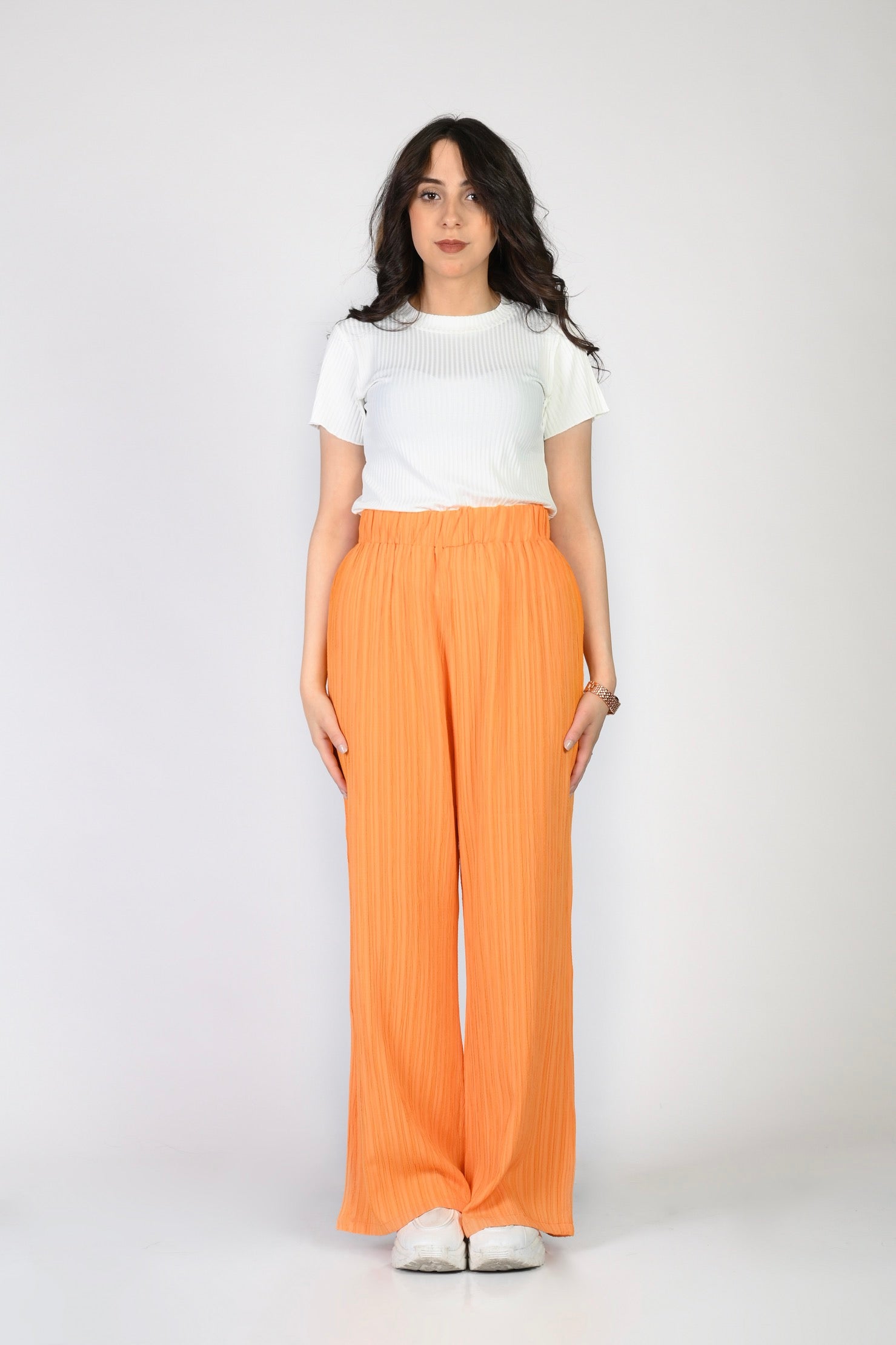 Orange Crochet Pants