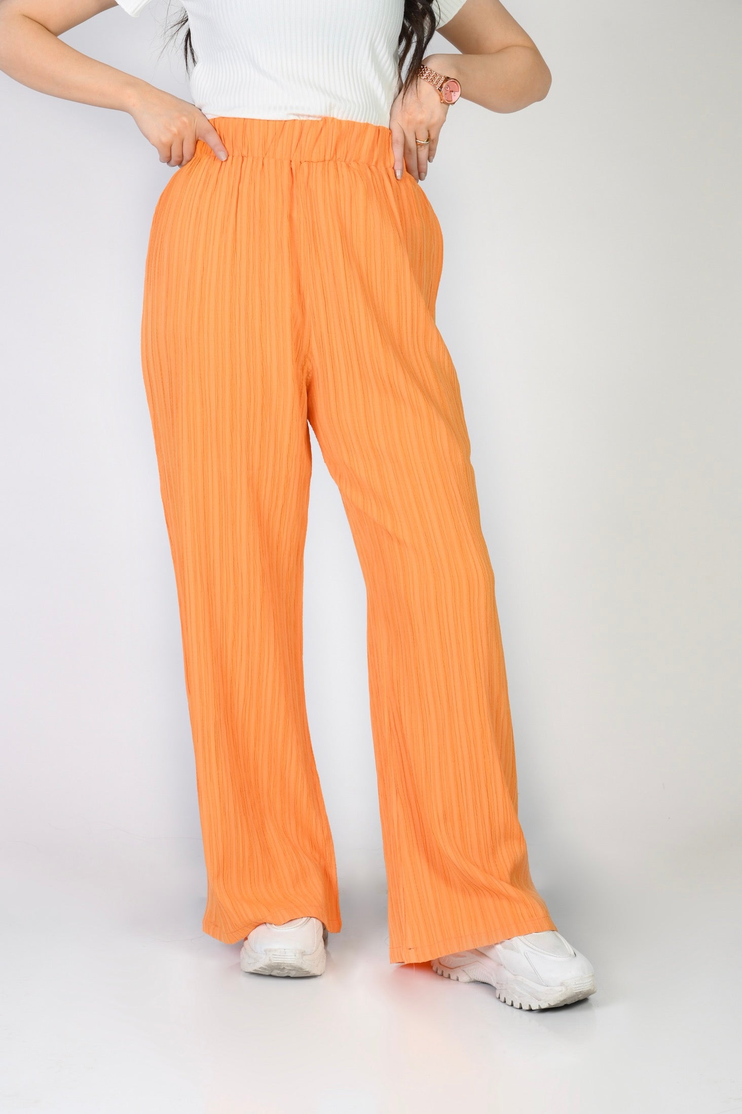 Orange Crochet Pants